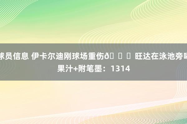 球员信息 伊卡尔迪刚球场重伤👀旺达在泳池旁喝果汁+附笔墨：1314